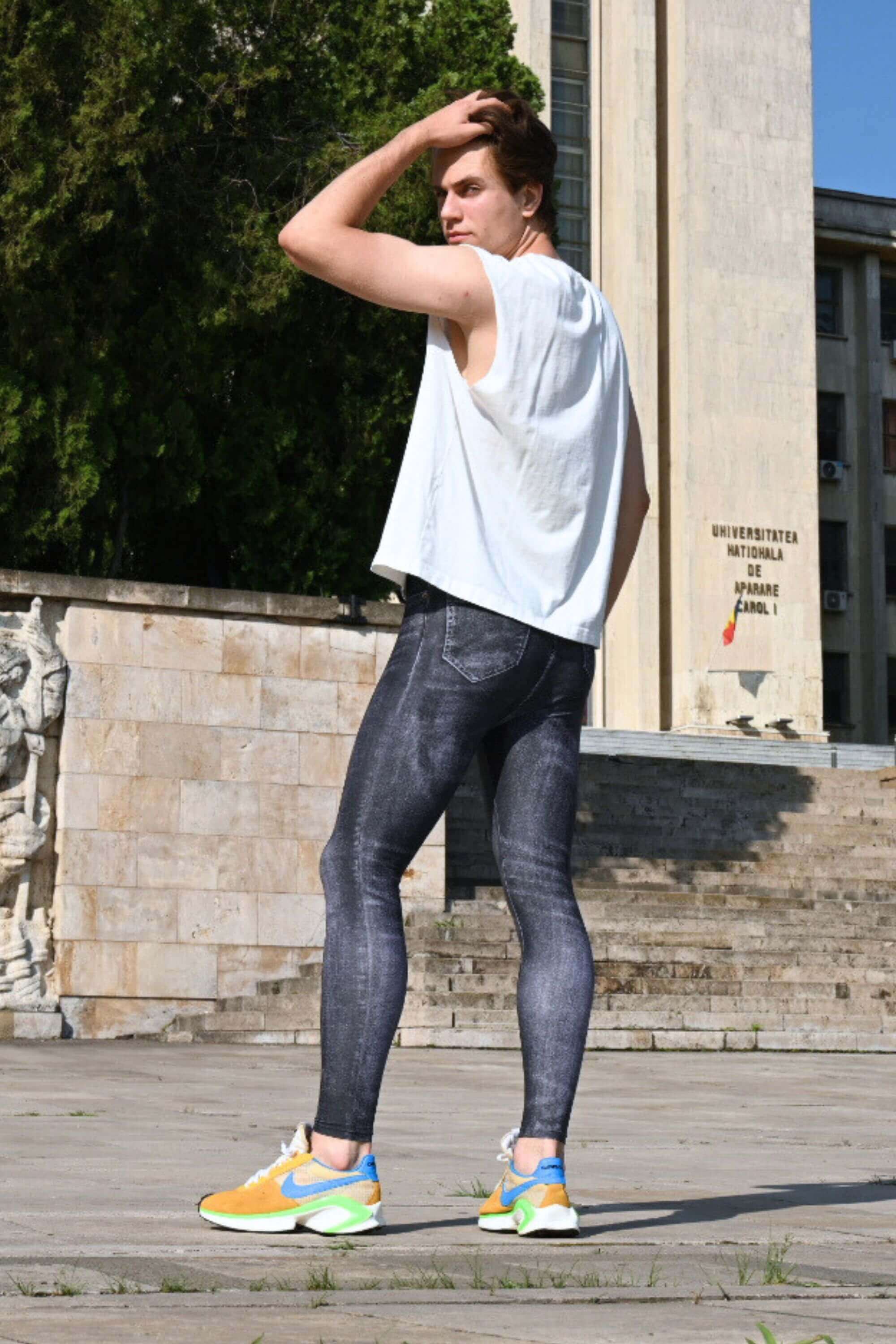 Dark Denim Dave Meggings - Image 7