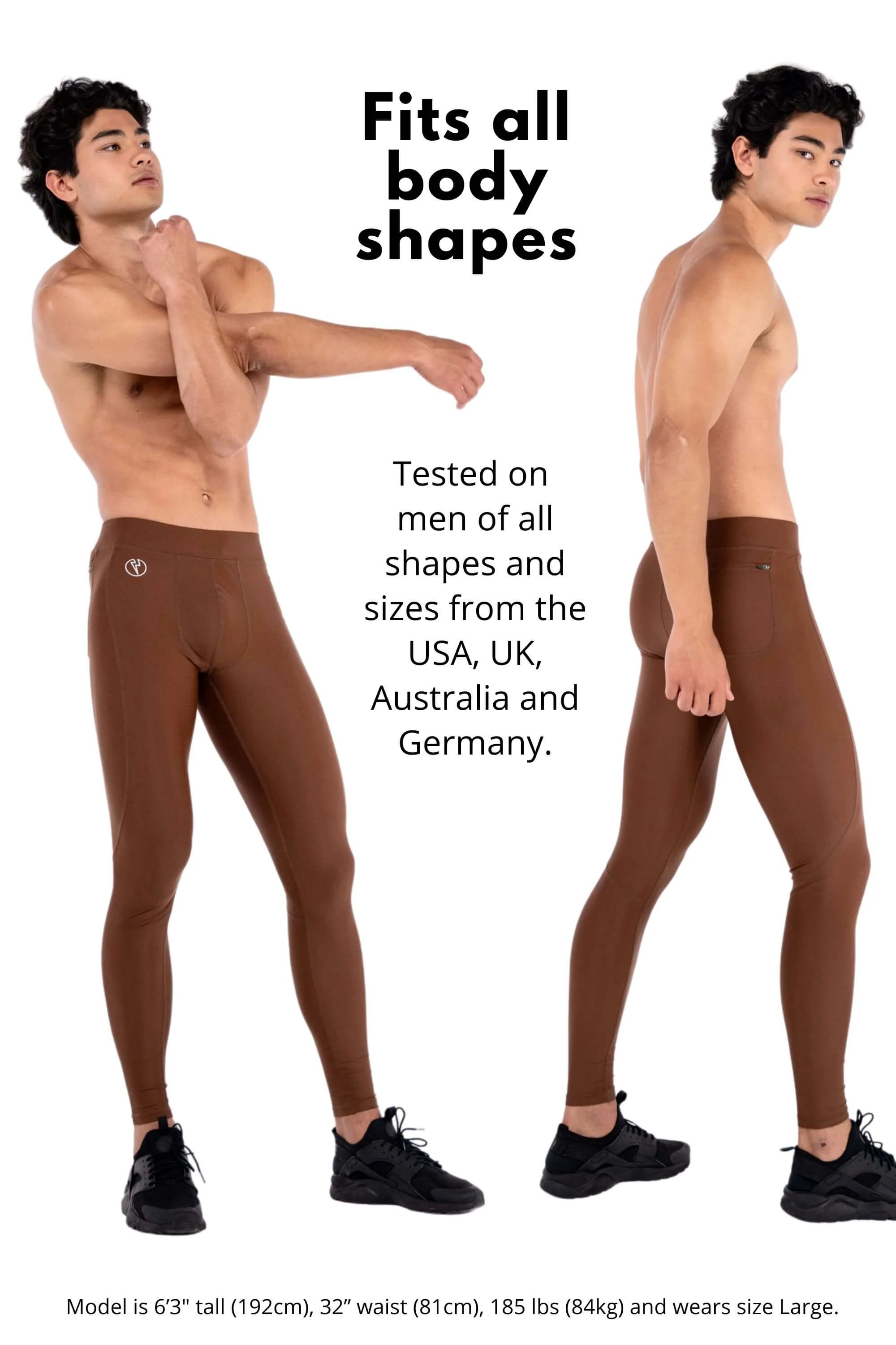 Mustang Brown Meggings with Removable Crotch Pad - Image 11