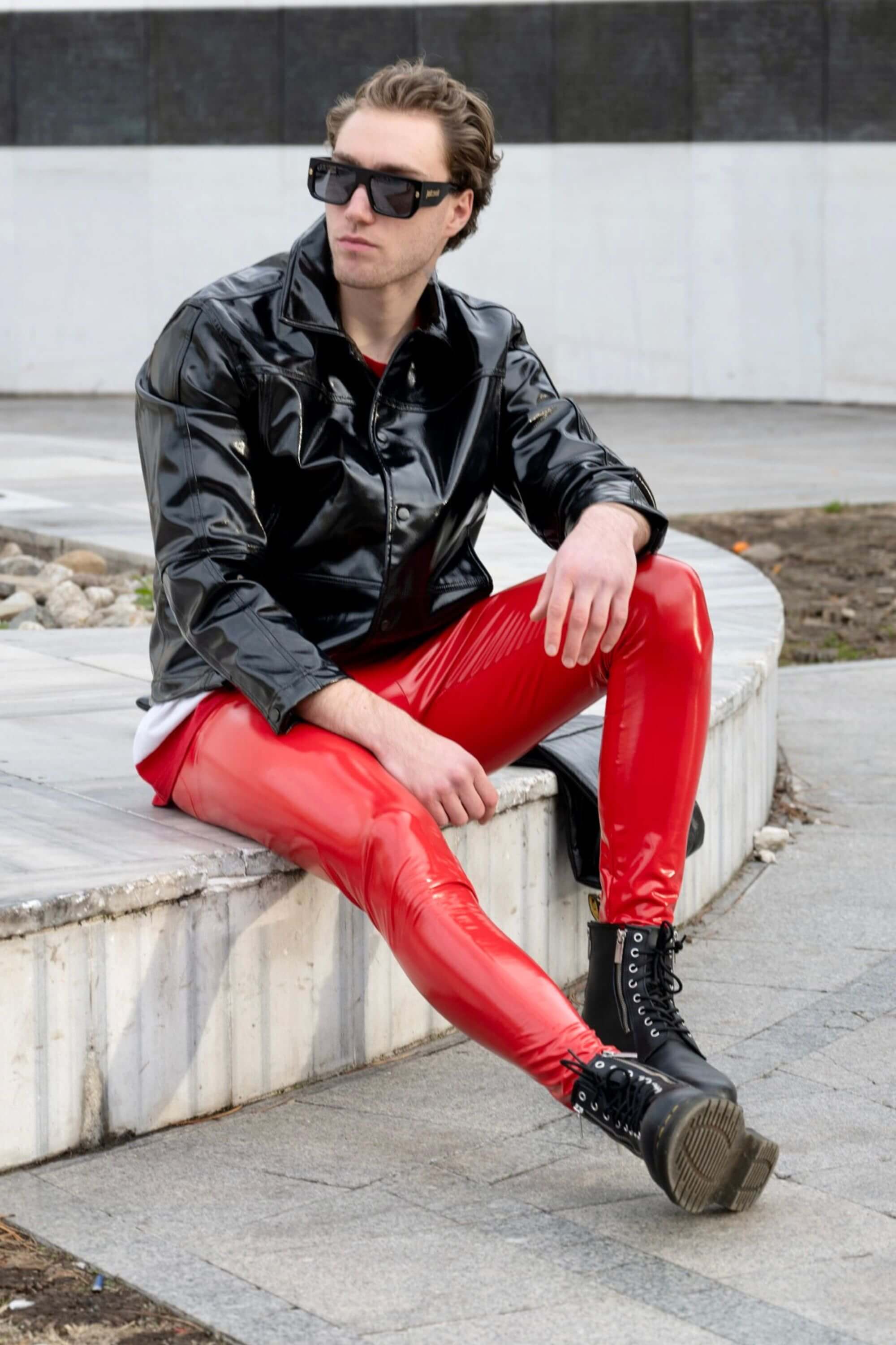 Red Ned Vinyl Meggings - Image 8